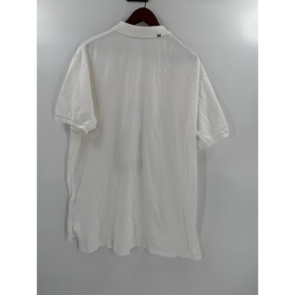 Polo Ralph Lauren White Polo 8 on Front and Sleeve Size XXLARGE Excellent UC - Picture 6 of 12